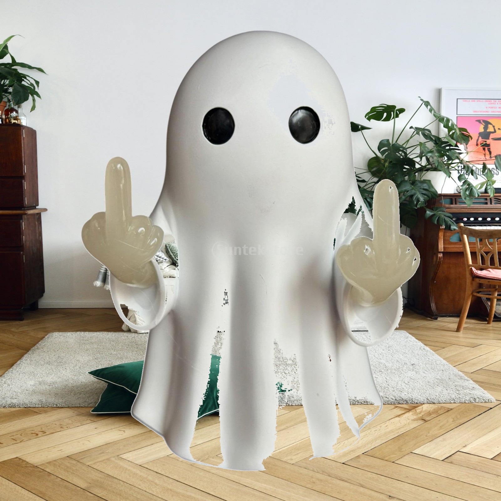 Art Craft Night - ハロウィンゴーストナイトライトゴーストフィギュア樹脂アートクラフトオーナメント常夜灯窓寝室バルコニーポーチ玄関用