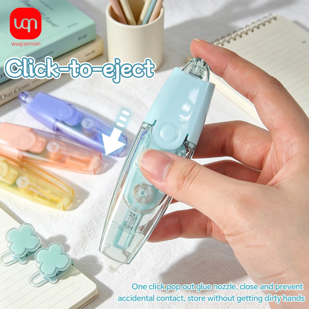 Art Craft Stick - プレスイン・ドットグルーランナー マカロンカラーローラー ドット接着テープ クイックスティック カード作成 DIYアートクラフト