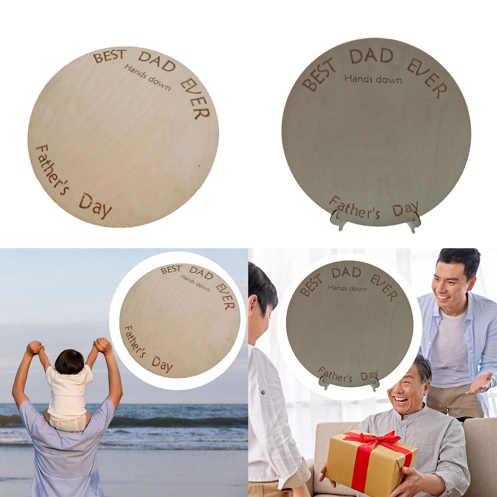 Art And Craft For Father'S Day - DIY 手形木製サインオーナメントアートクラフトフェスティバル父の日ギフトプラーク