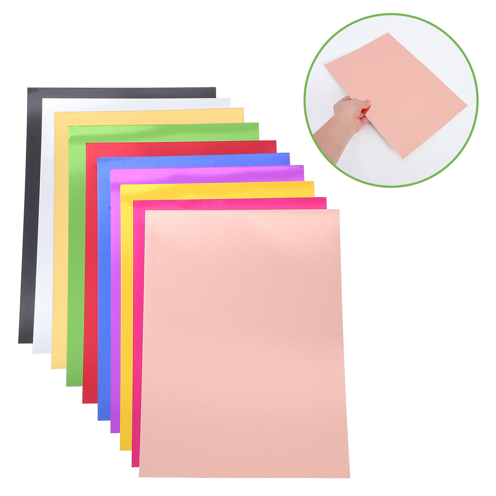 Art Craft For Kindergarten - 20枚入りメタリック箔カードストック紙A4カラークラフト紙、DIYクラフト、教師、教室、幼稚園、クリエイティブアート用