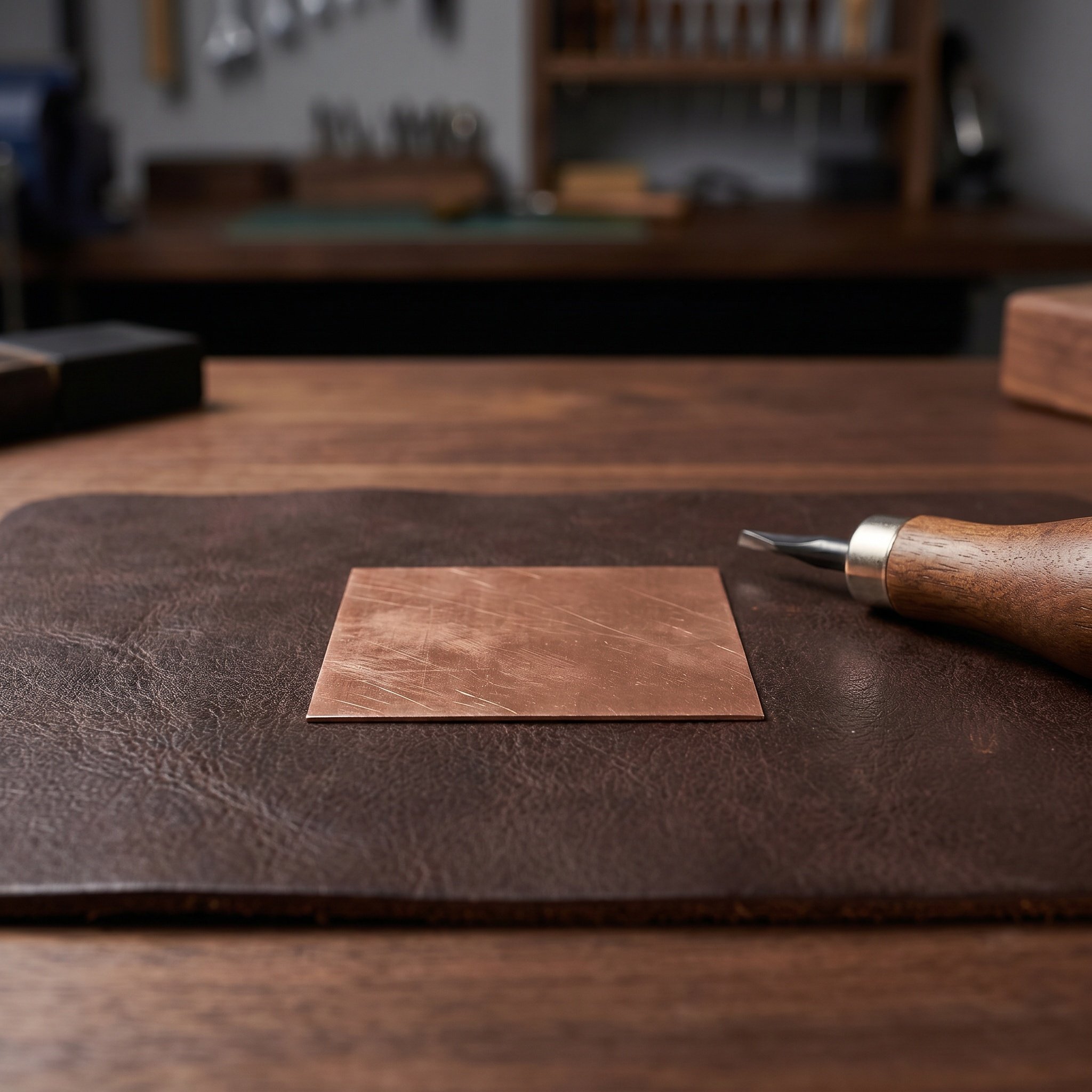 Art Craft Tools - 4枚入り、純銅製の柔らかい銅板。ジュエリー製作、DIY、金属加工、彫刻、アート作品の制作に最適な素材。