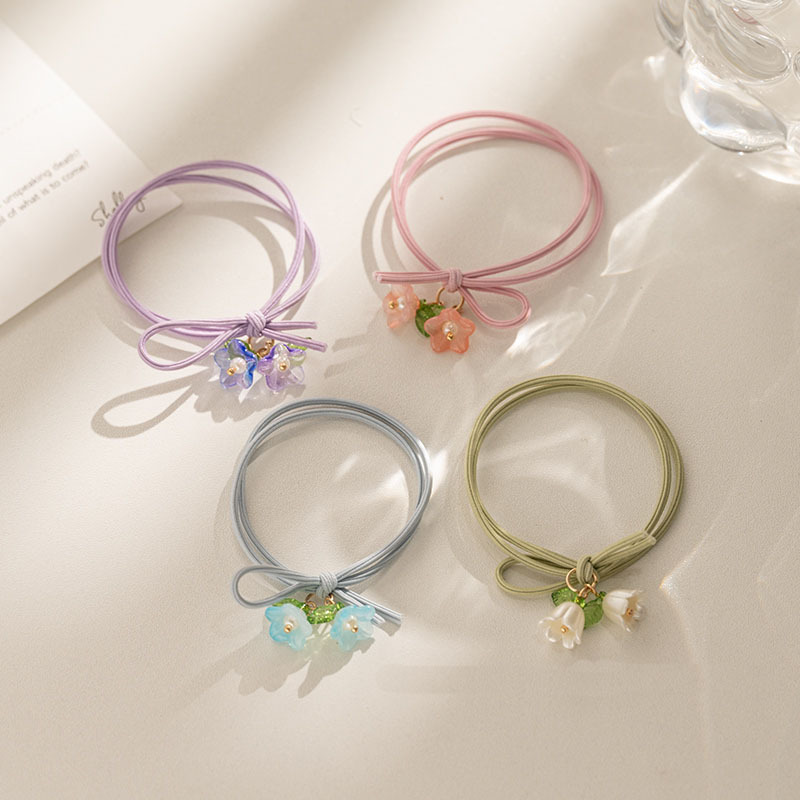 Art And Craft Hair - ベルオーキッドヘッドバンド4個セット、女性用伸縮性と耐久性のあるゴムバンドヘッドバンド、花柄の新しいヘアタイヘッドバンドアクセサリー