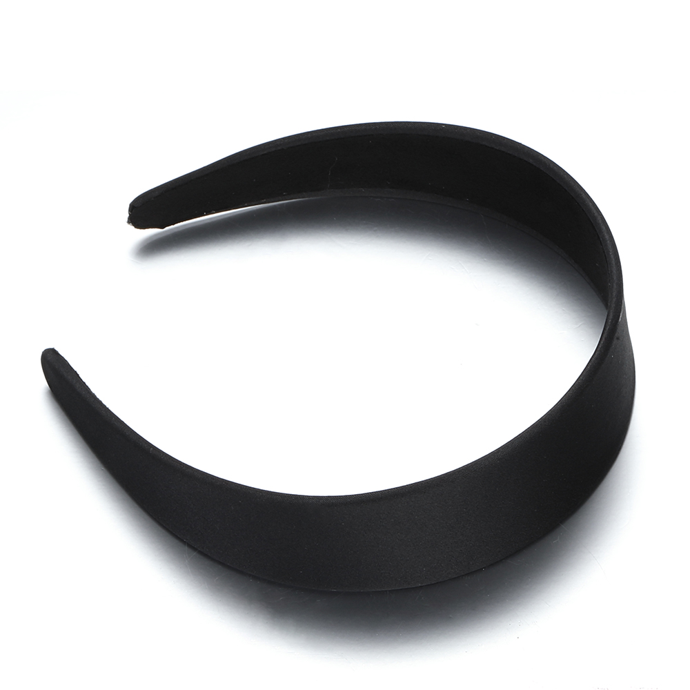 1pc 黒フルラップ布プラスチックヘッドバンド 1.5-4  - Art And Craft Hair のレビューと価格