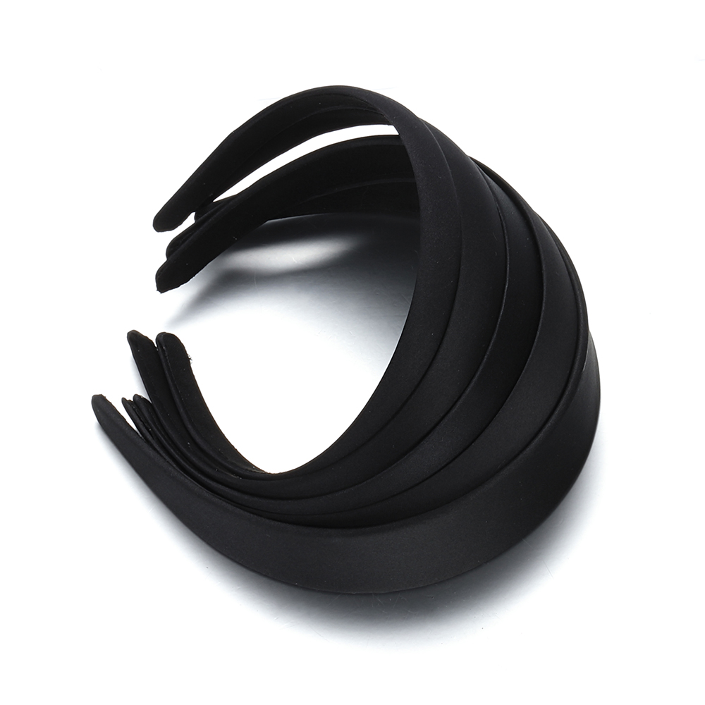1pc 黒フルラップ布プラスチックヘッドバンド 1.5-4  - Art And Craft Hair のレビューと価格
