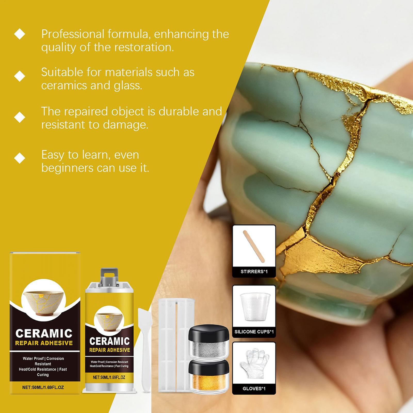セラミックガラス彫刻修復用ゴールドグルー ゴールド接着剤 食 - Art Craft Glue のレビューと価格
