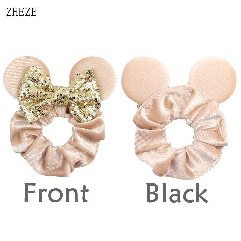 1pc マウス耳ヘアシュシュベルベットヘアバンド女の子のため - Art And Craft Hair のレビューと価格
