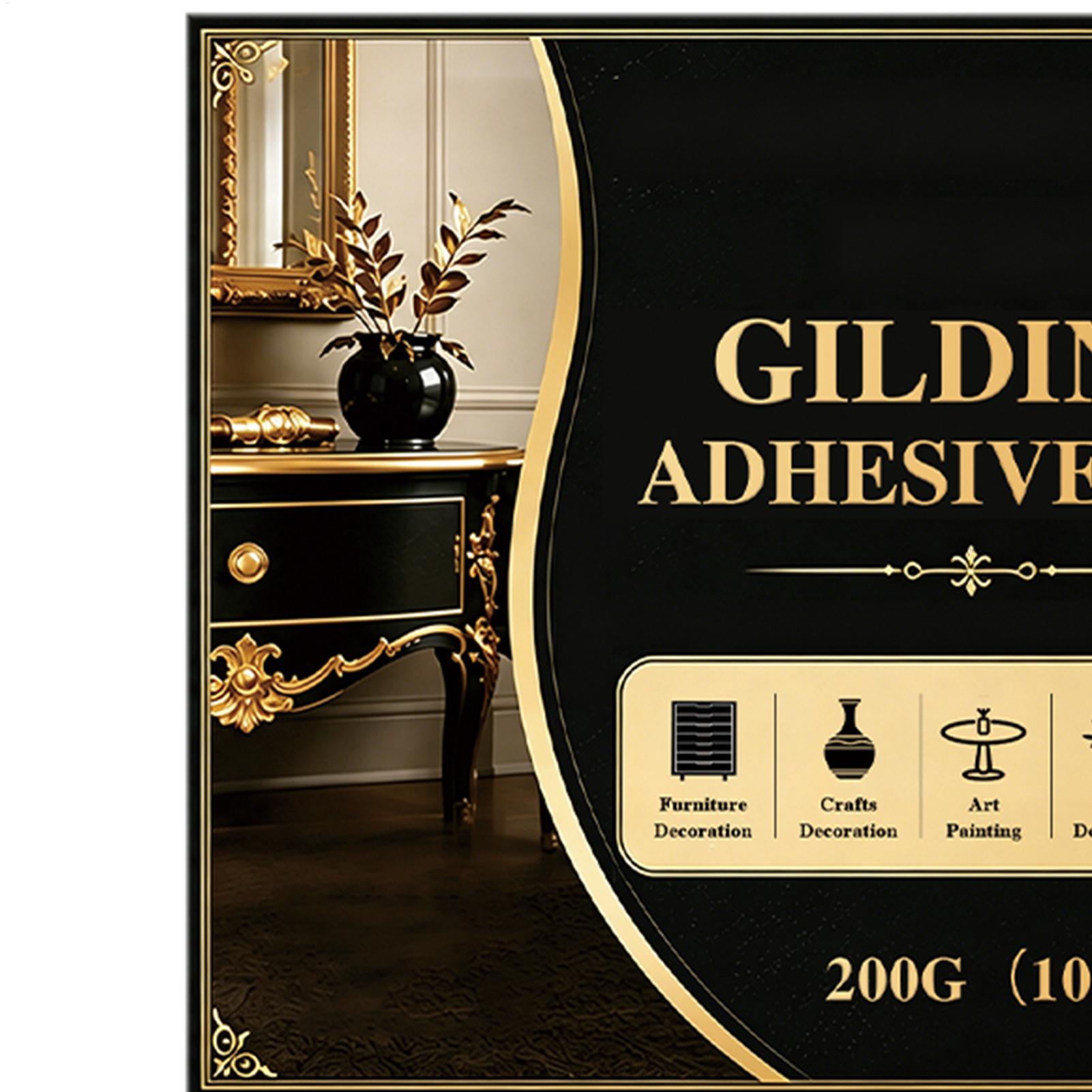 新しい金箔接着剤 水性 長持ち DIY 金箔工芸用 ゴールド - Art Craft Glue のレビューと価格