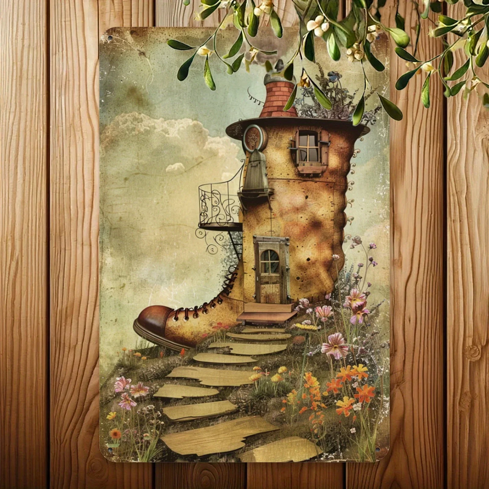1個入り、アンティーク調の金属製サイン。ファンタジー風のブー - Art Craft Cafe のレビューと価格