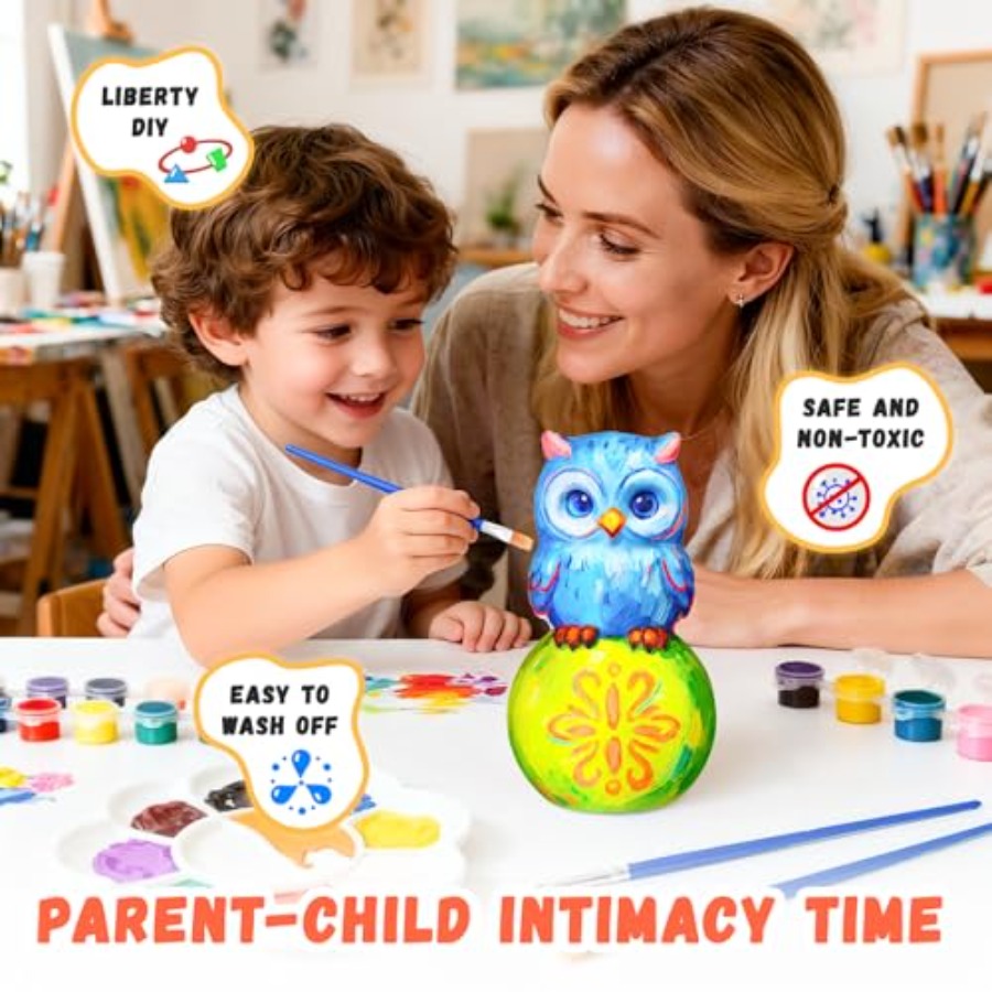 ペイントユアヨウンランプキット、8～12歳向けアート＆クラフ - Art Craft Painting のレビューと価格