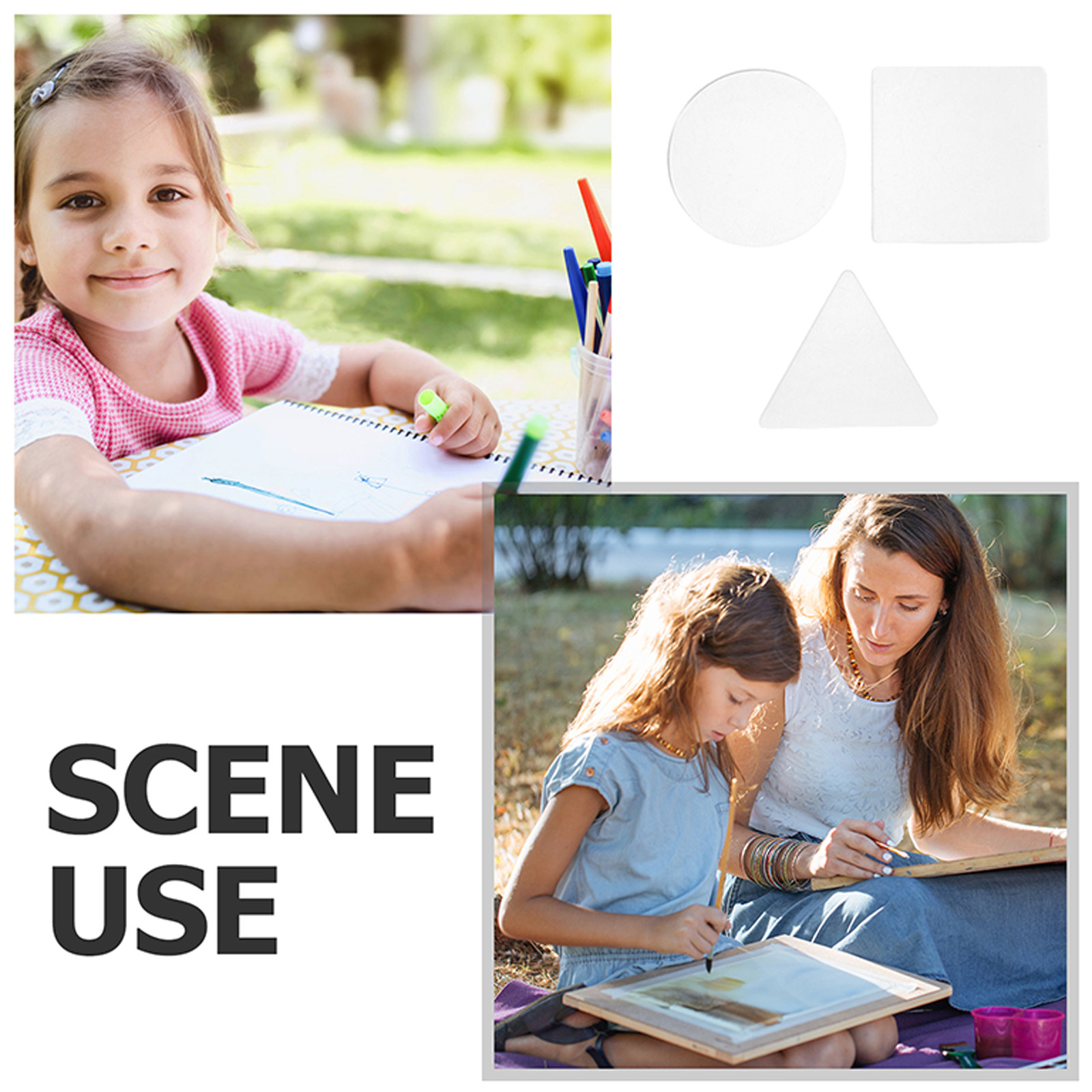 6枚セット ゲル印刷プレート 再利用可能な版画パッド 三角形 - Art Craft Tools のレビューと価格