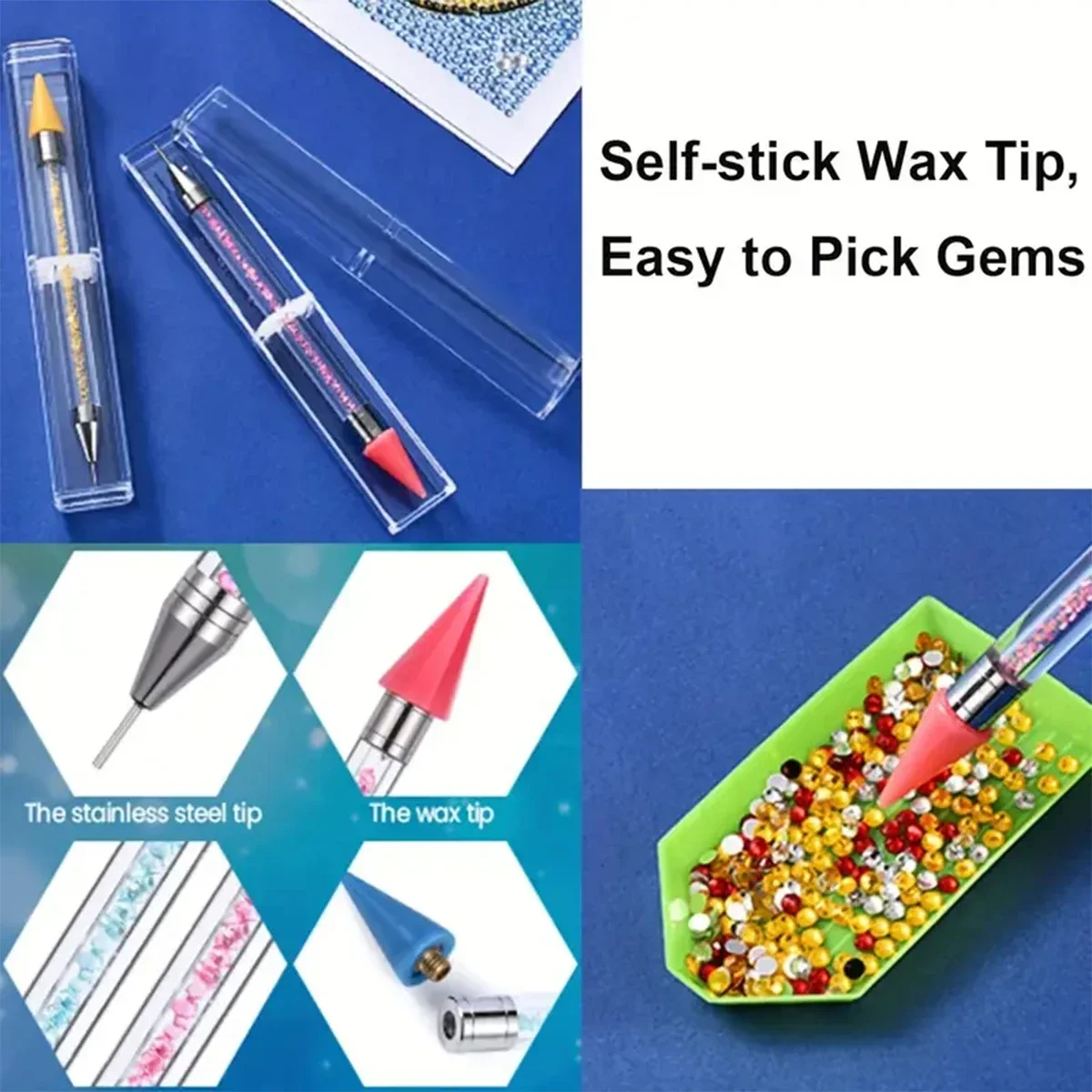 ワックスレスダイヤモンドペインティングツール、ダブルチップ粘 - Art Craft Tools のレビューと価格