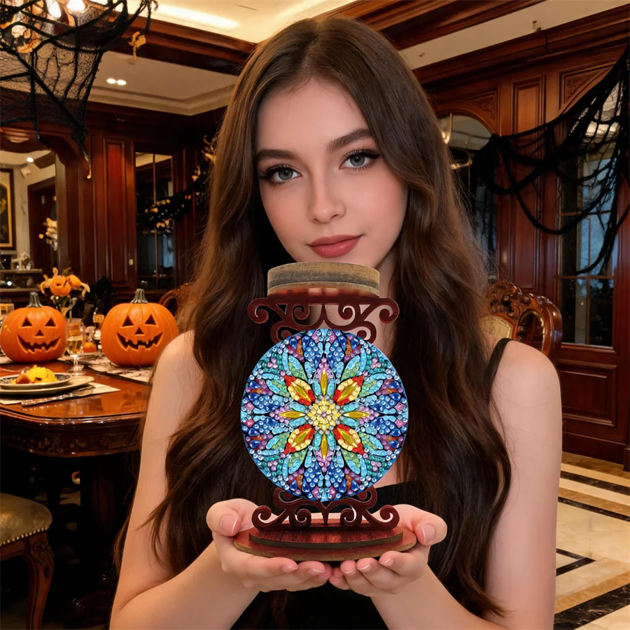 花の形をしたキャンドルホルダー、ハロウィーンのギフト、ダイヤ - Art Craft Painting のレビューと価格